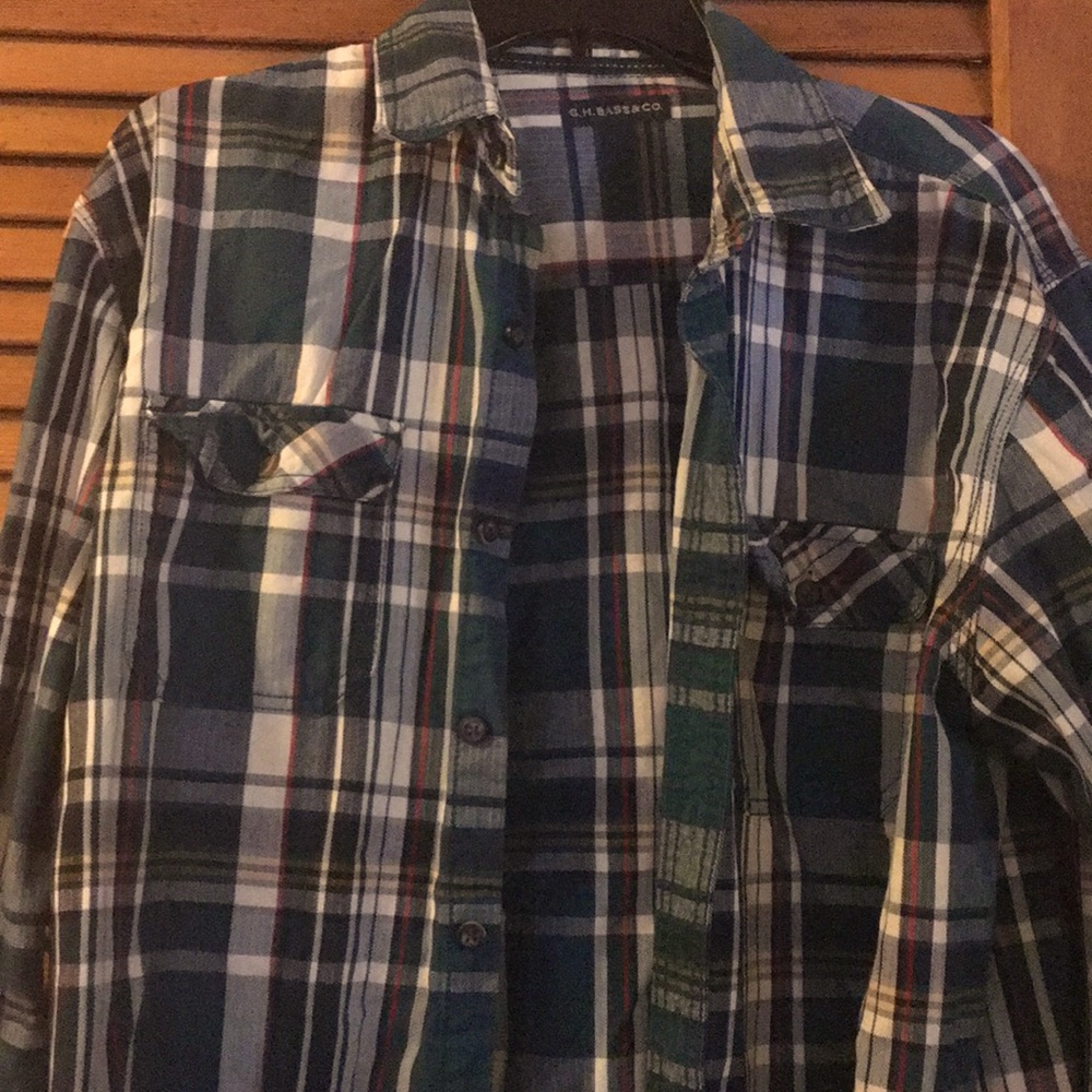 Men’s green plaid flannel